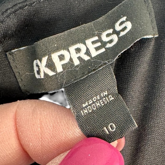 Express Polka Dot Black Dress - Picture 7 of 8
